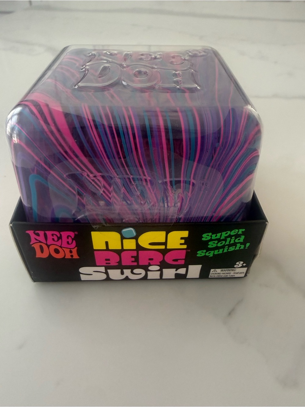 NeeDoh Nice Berg Swirl Super Solid Squish - Purple & Pink